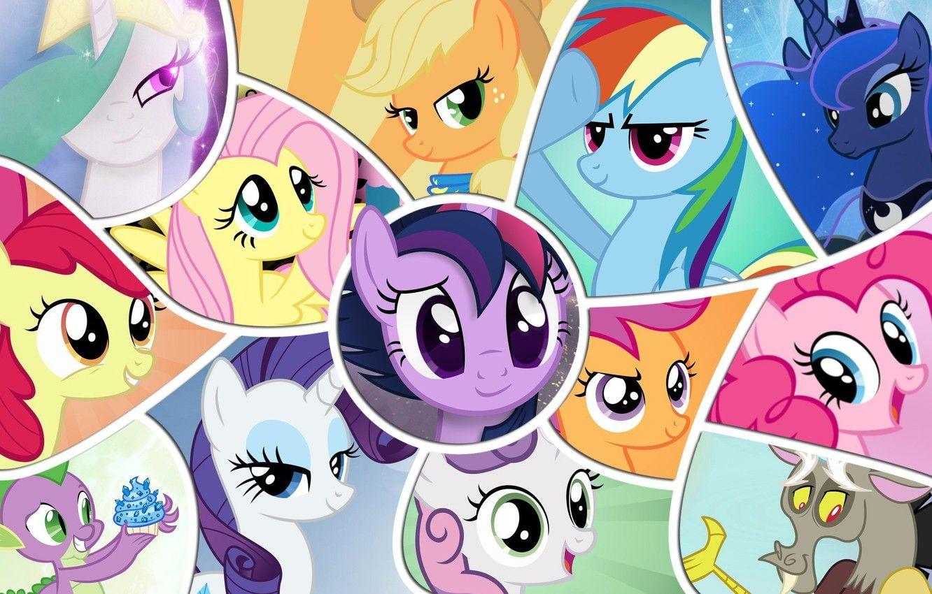 1332x850 Wallpaper The moon, Rainbow, applejack, my little pony, rainbow