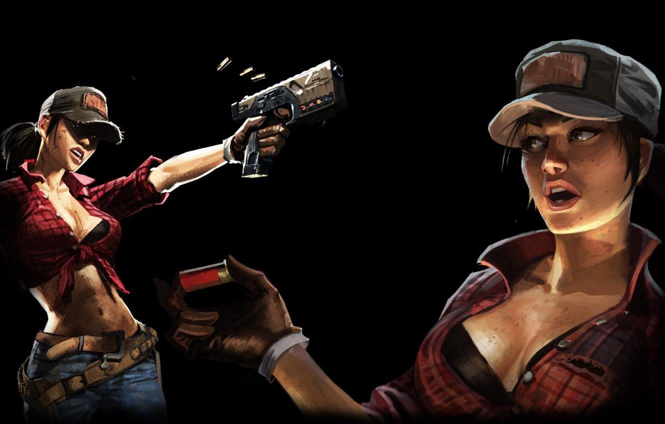 1332x850 Wallpaper girl, Wallpaper, art, Call of Duty, Zombie, games, Black