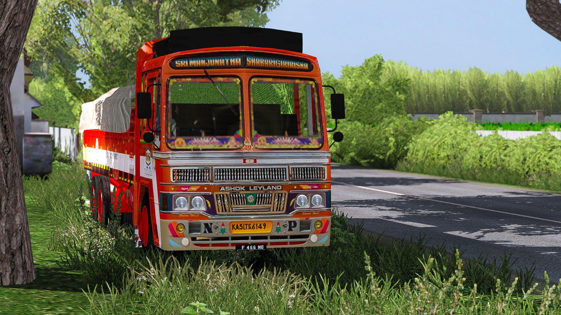 1920x1080 INDIAN ASHOK LEYLAND LORRY TRAFFIC BETA BUS -Euro Truck Simulator