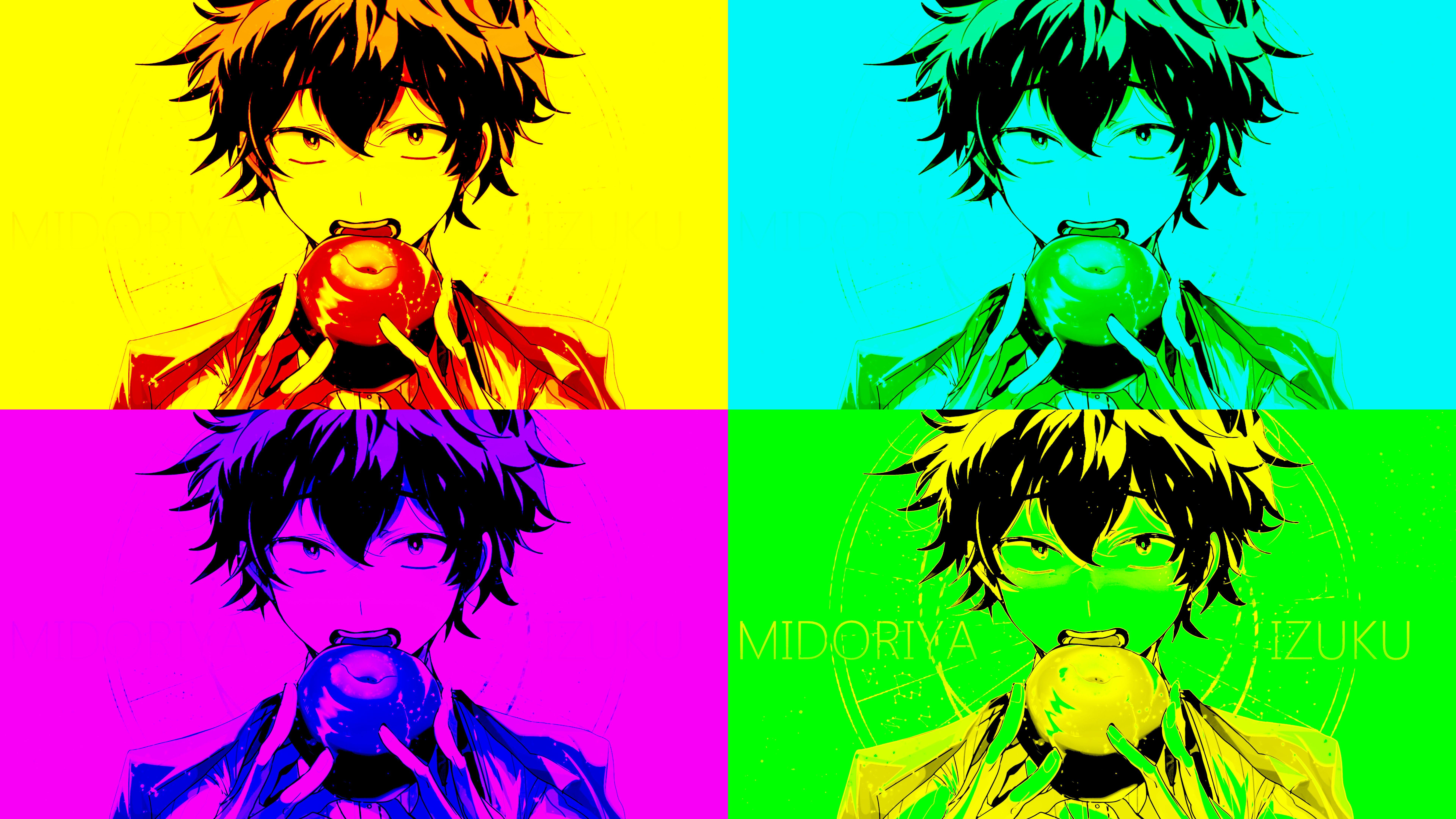 7680x4320 Izuku Midoriya My Hero Academia 67102 Pop Art Collage Desktop