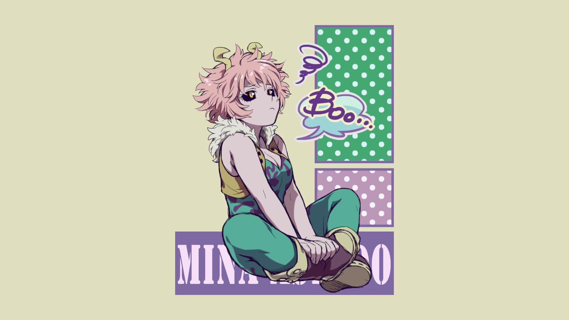 1920x1080 Mina Ashido Sitting My Hero Academia HD Wallpaper