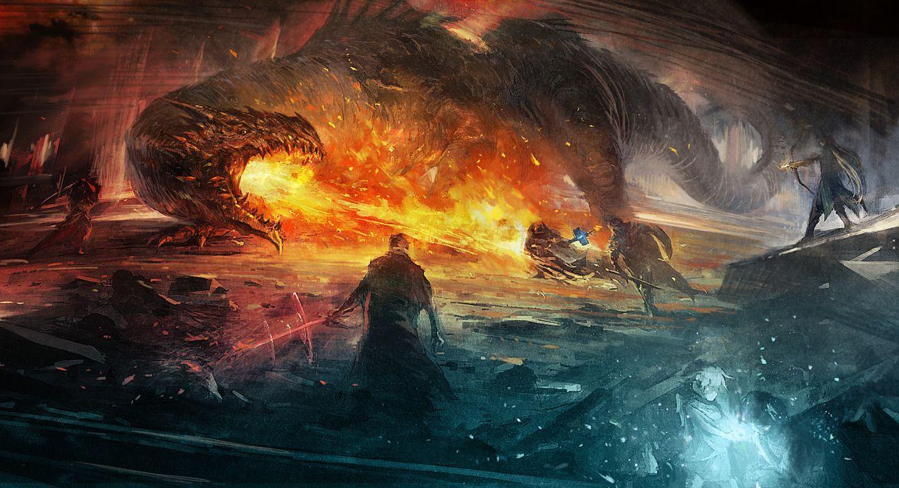 1290x700 PROJECT PHOENIX fantasy anime game battle warrior dragon h wallpaper