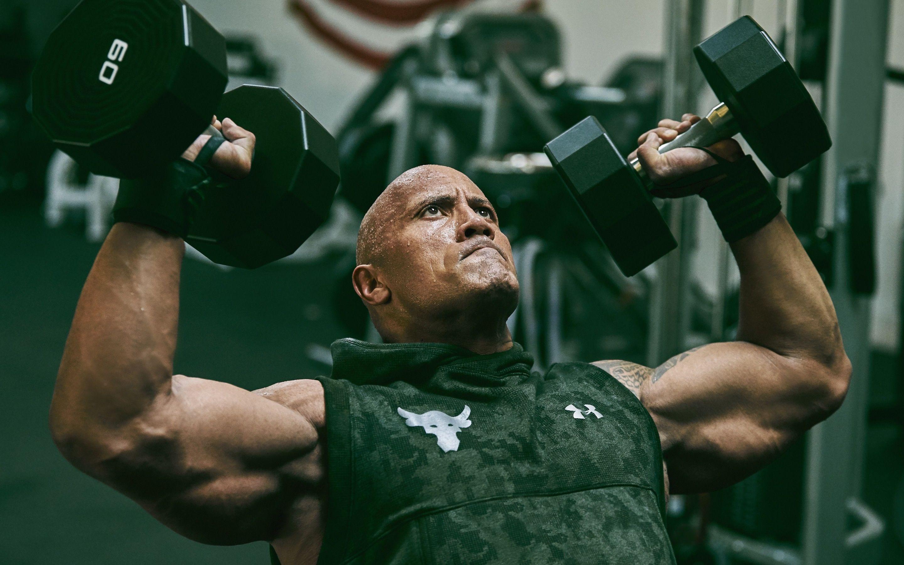 2880x1800 Dwayne Johnson Wallpaper Under Armour Sleeveless Hoodie