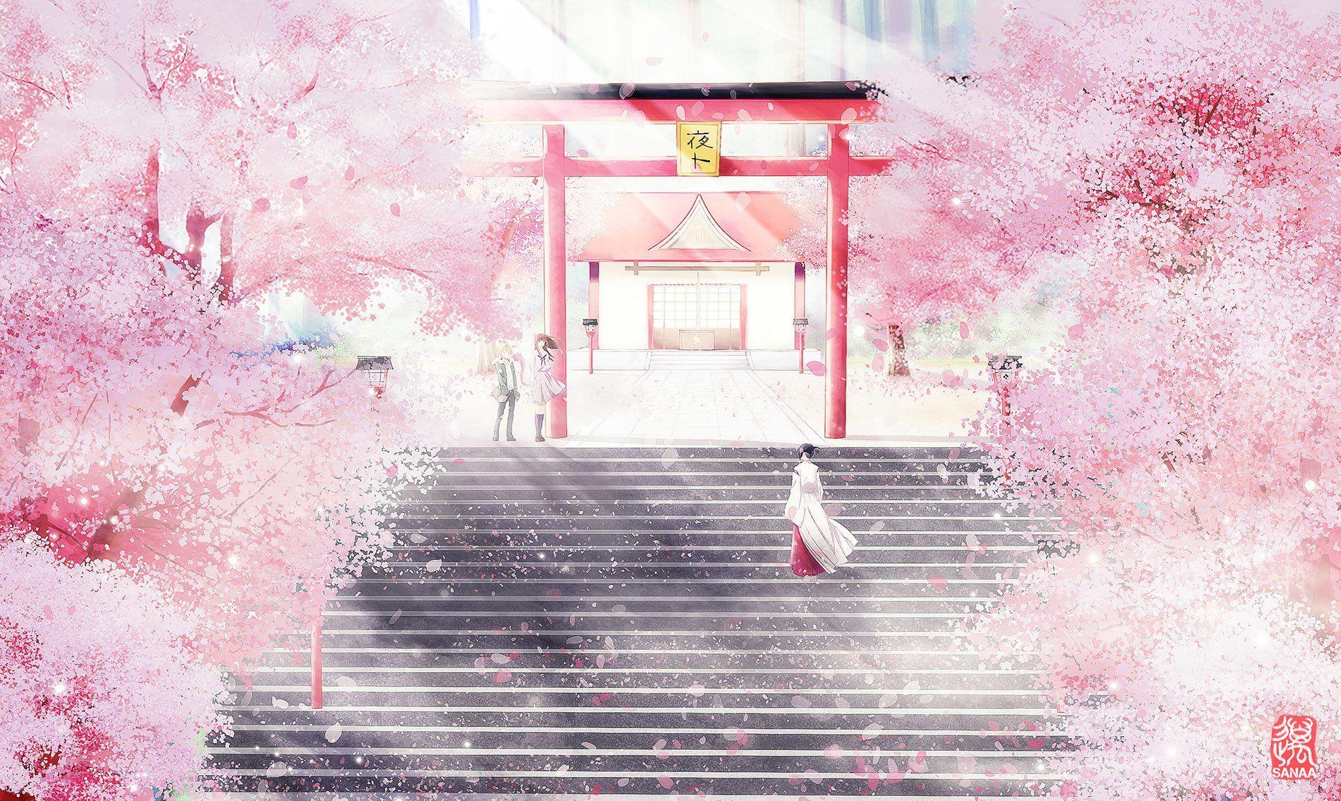 Cherry Blossoms Anime Scenery Wallpapers - Top Free Cherry ...