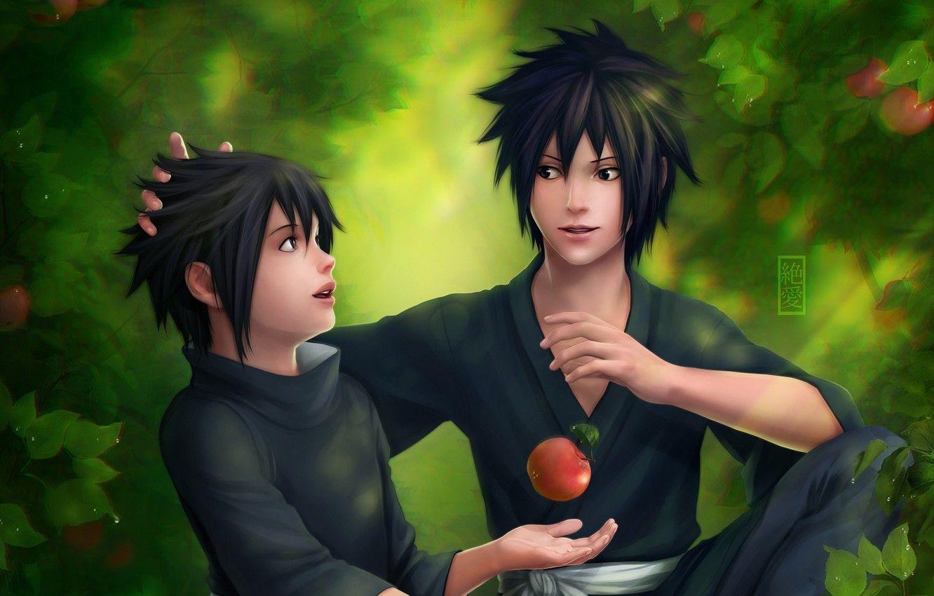 1332x850 Wallpaper apples, guys, naruto, zetsuai Madara, Izuna image