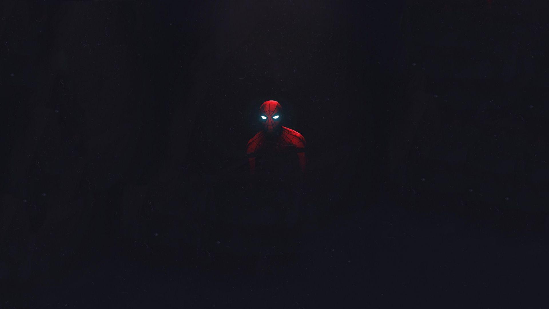 1920x1080 Download Spider Man, Dark And Minimalist, Art Wallpaper, 1920x1080