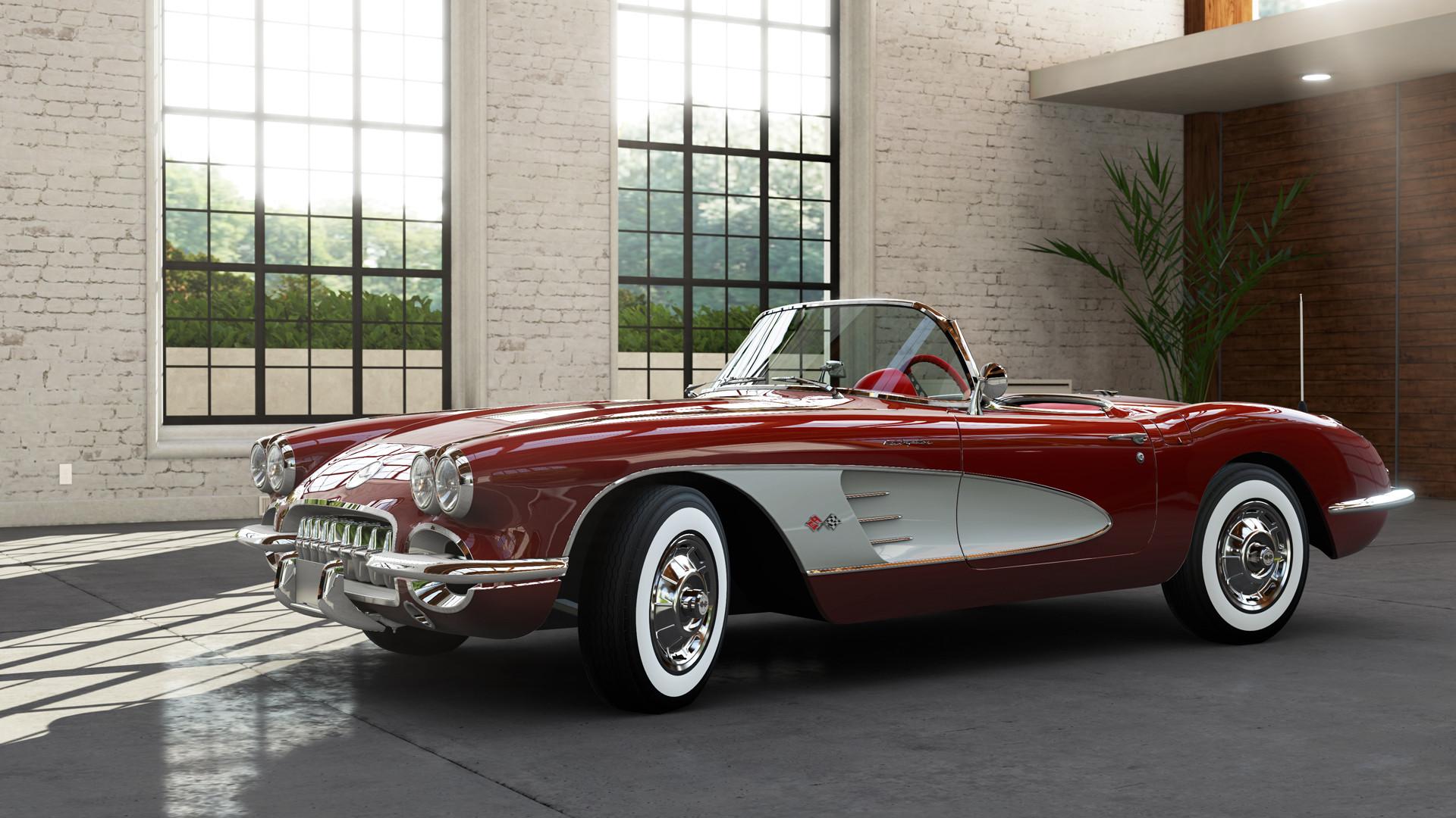 1920x1080 CW5EW6L Classic Corvette Wallpaper 1920x1080