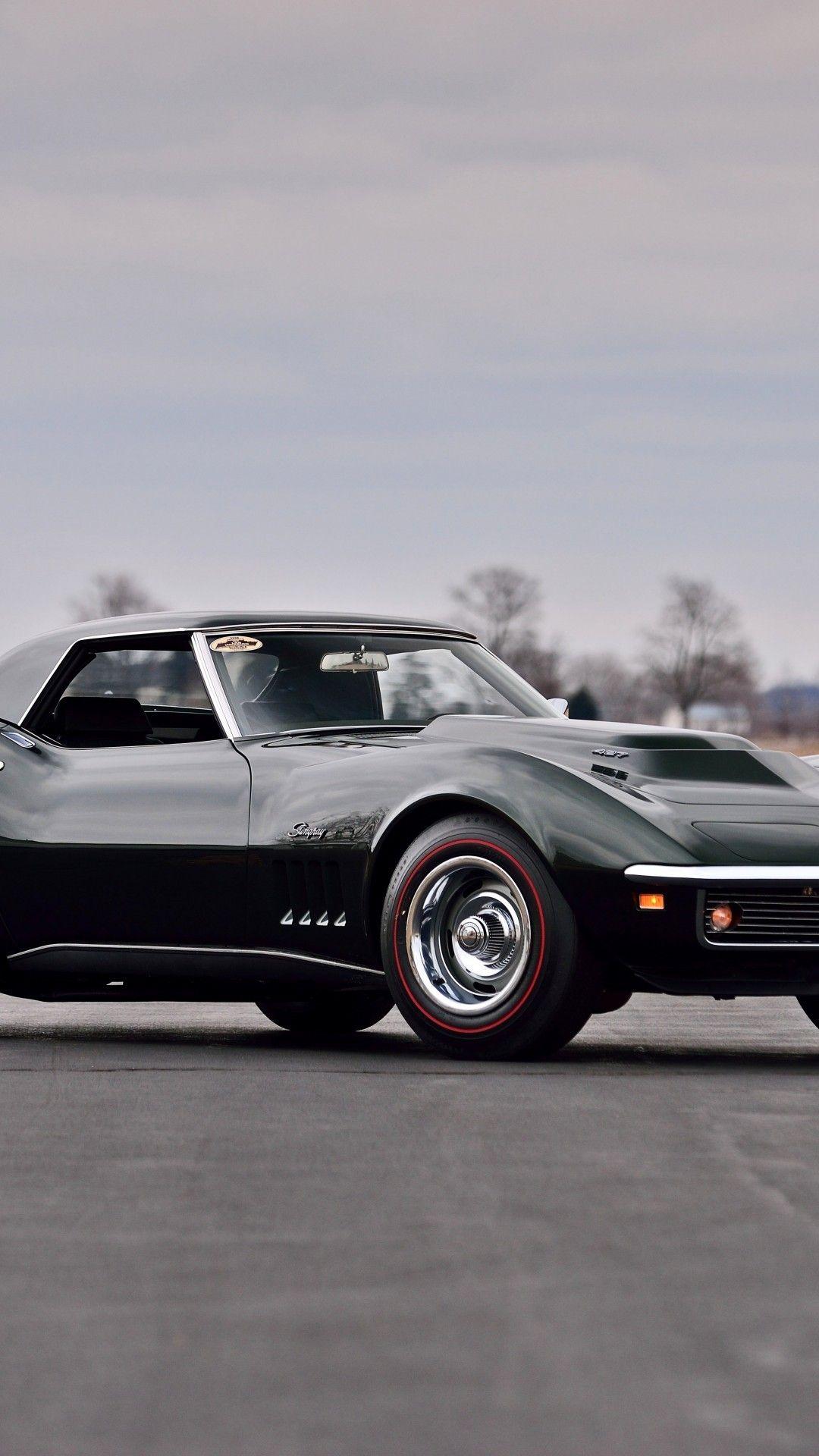 1080x1920 Download 1080x1920 Chevrolet Corvette L88 Black, Side View