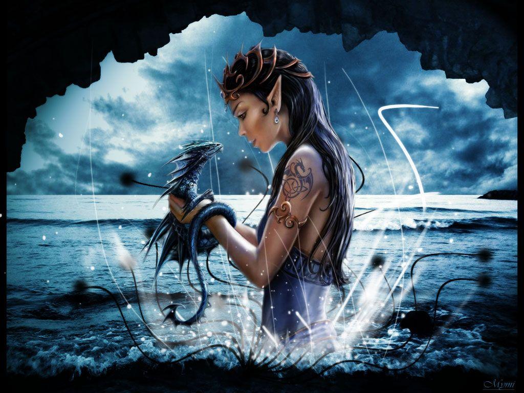 1024x768 Wallpaper Anne Stokes Elves Fantasy young woman