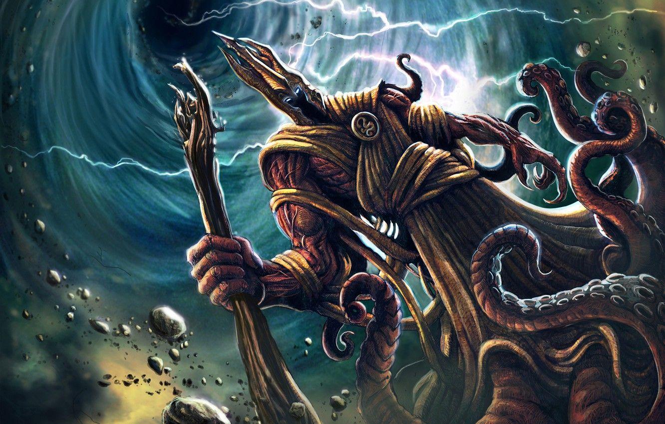 1332x850 Wallpaper Monster, Zipper, The demon, Fiction, Illustration, Demon