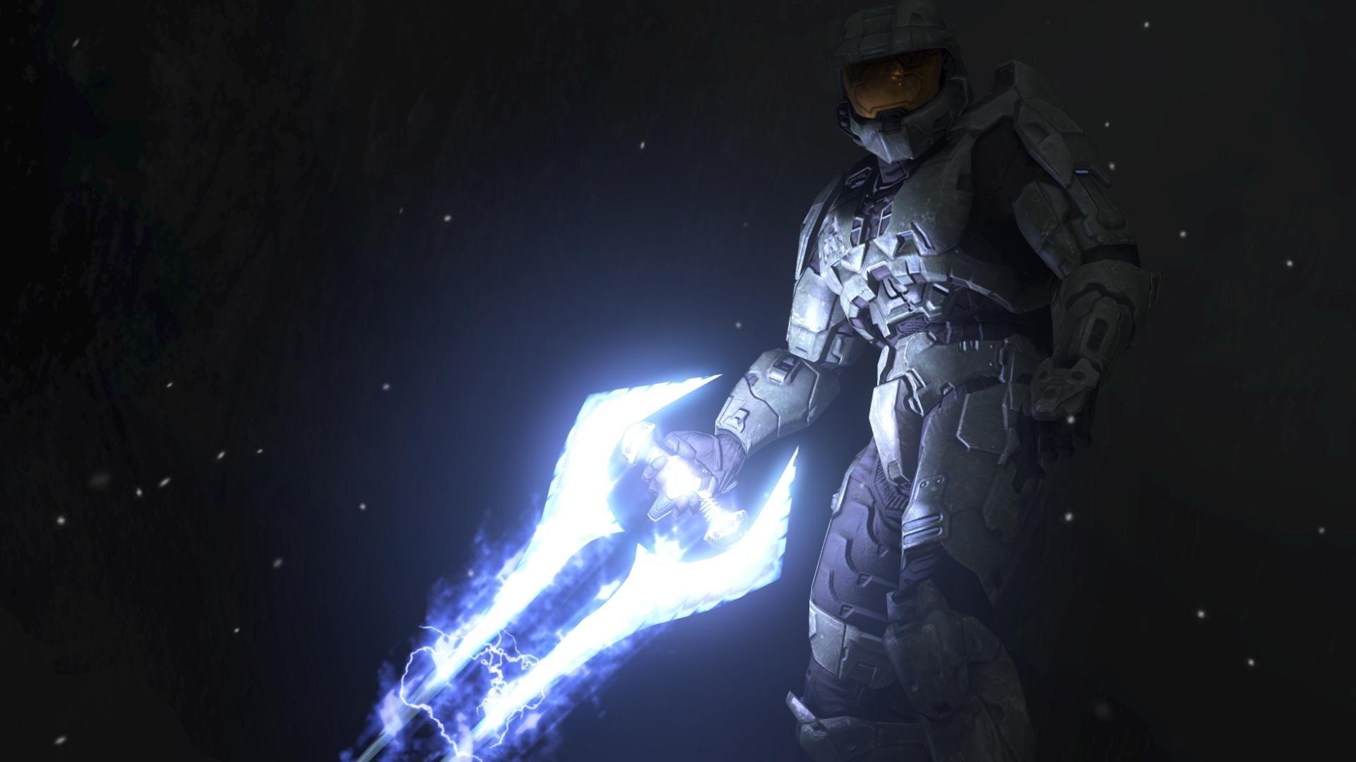1920x1080 Download Wallpaper 1920x1080 halo, magic, sword, armor, light Full