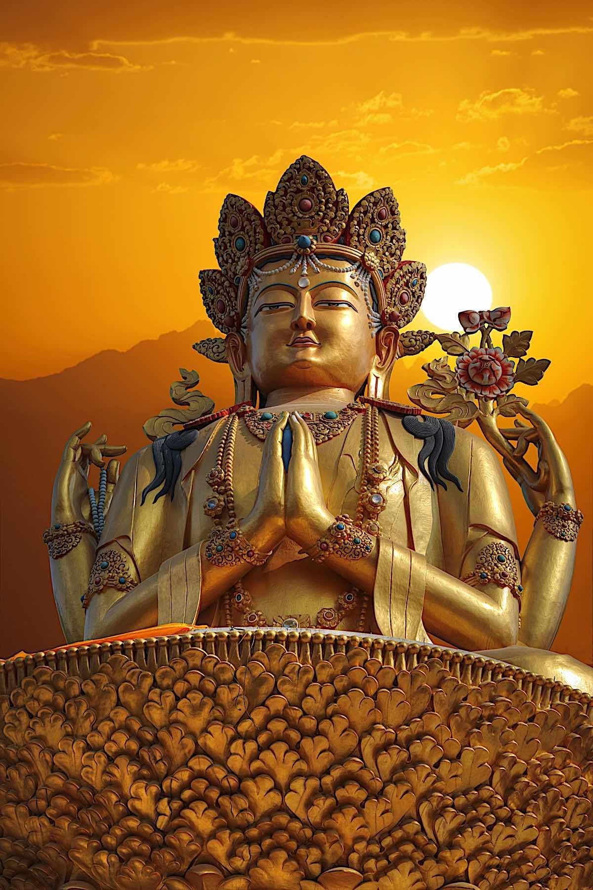 1200x1800 Avalokiteshvara Chenrezig, the Buddha of the Three Worlds; bringing love and compassion to the path: Weekly: Buddhist Practices, Mindfulness, Meditation