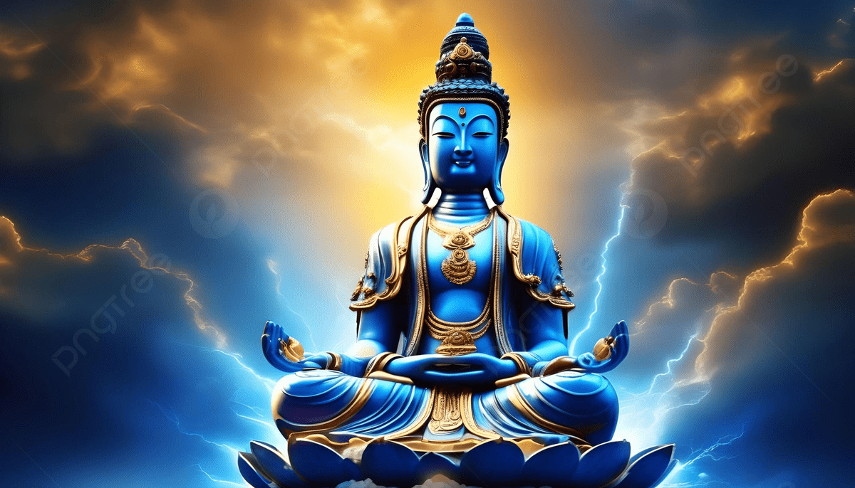 1200x686 Blue Guanyin 3D Art Bodhisattva Avalokiteshvara Background, Guanyin, Bodhisattva Avalokiteshvara, Blue Lightning Background Image And Wallpaper for Free Download