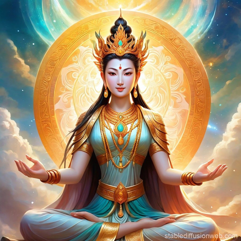 1024x1024 Avalokitesvara Bodhisattva. Stable Diffusion Online