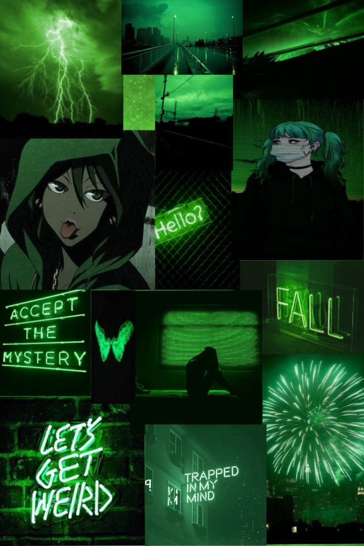 736x1102 Green aesthetic collage