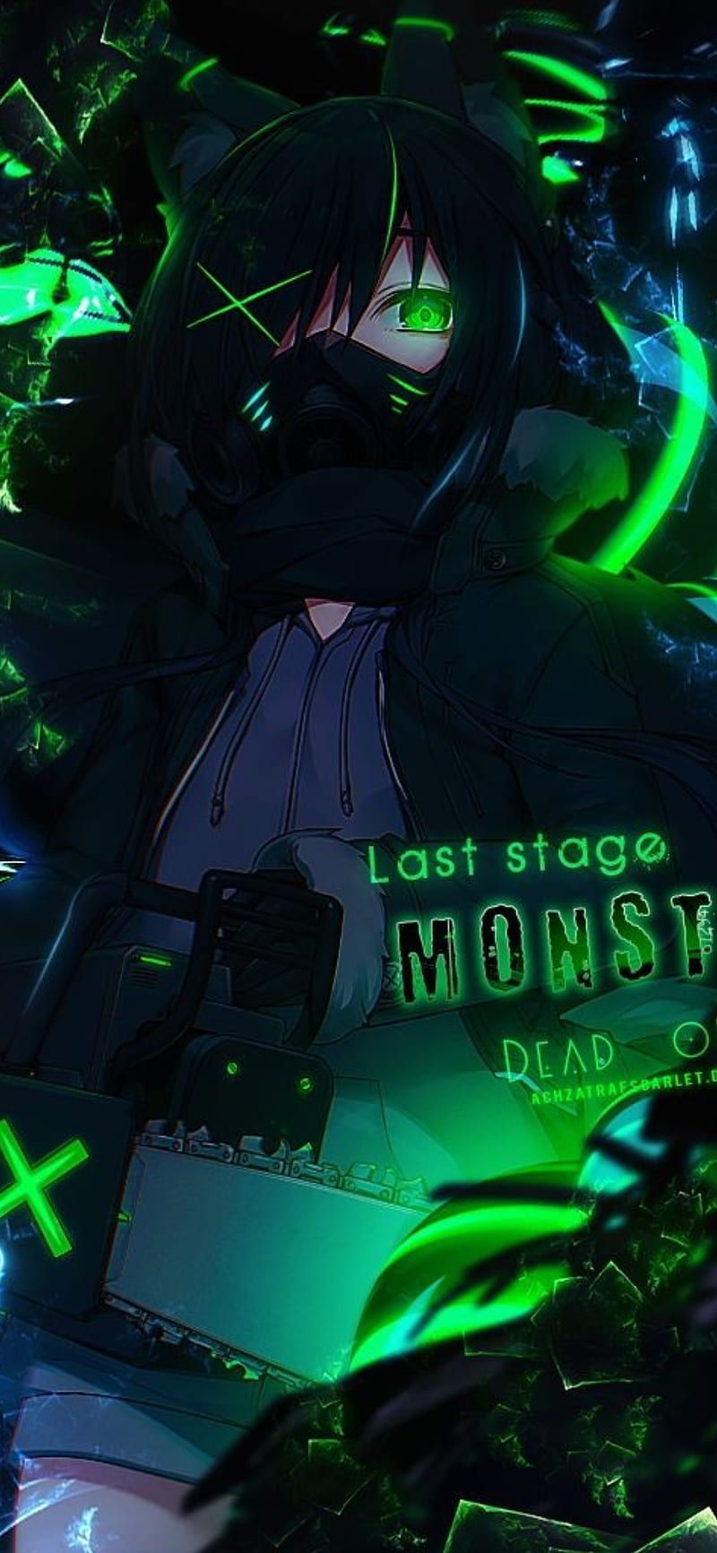 800x1733 Anime, green, , supernatural, girl, , hunter, boy, wow, HD phone wallpaper