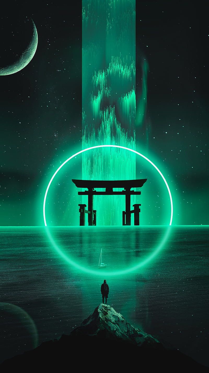 800x1422 Shrine, anime, best, dark, japan, HD phone wallpaper