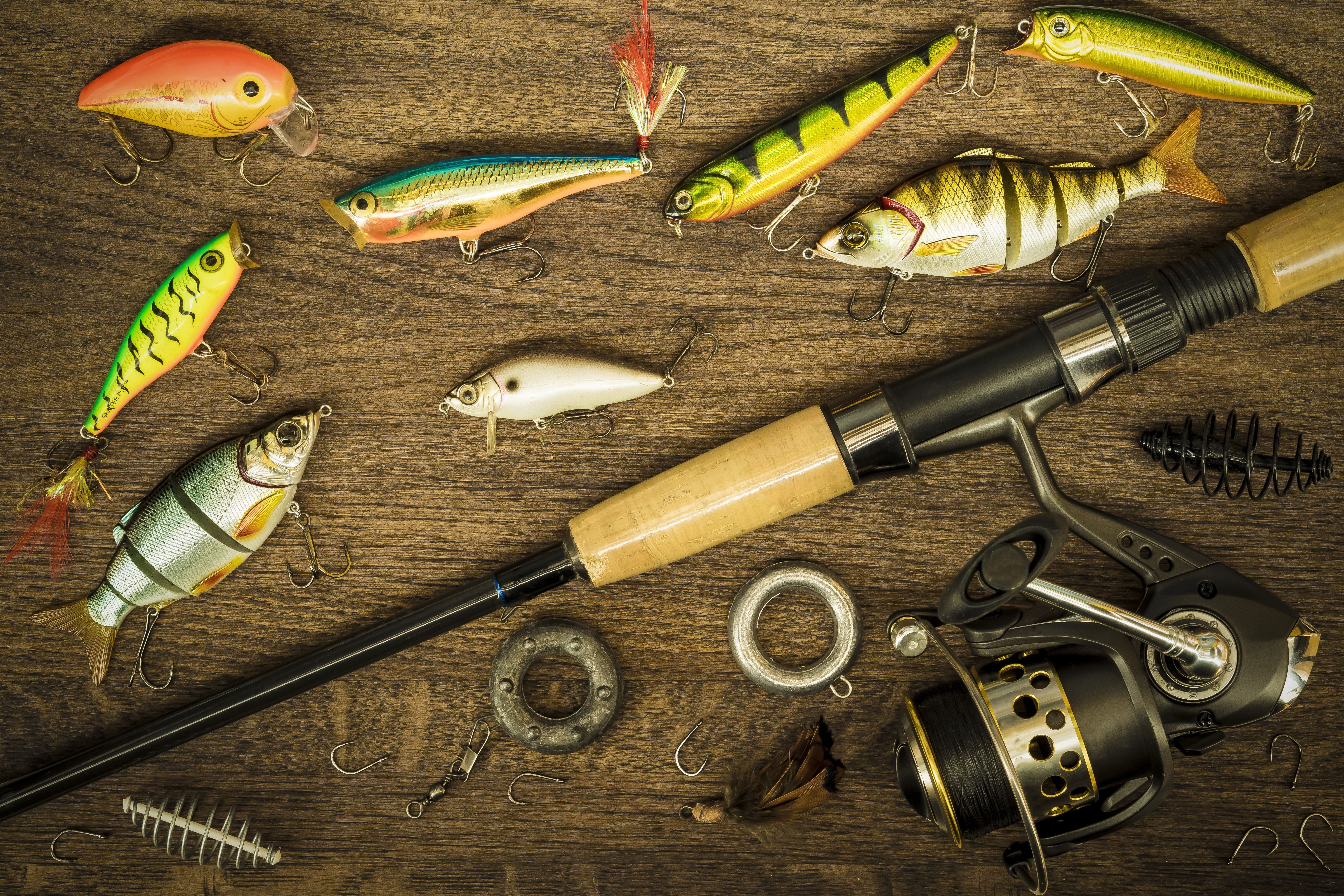 5946x3964 Wallpaper fish, background, fishing, float, rod, hook, woods, tackle for mobile and desktop, section разное, resolution 5946x3964