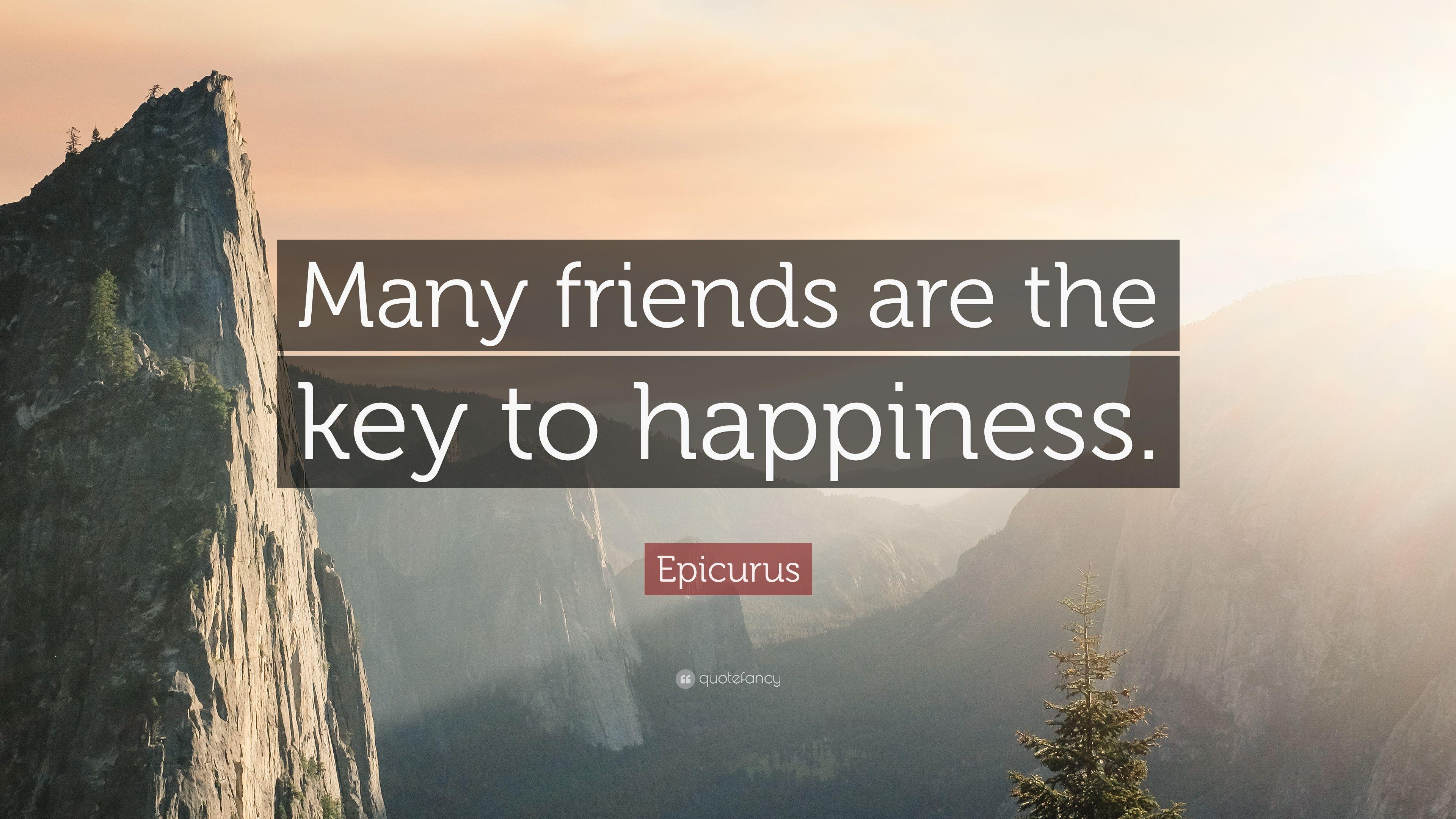 3840x2160 Epicurus Quote: “Many friends are the key to happiness.” 12