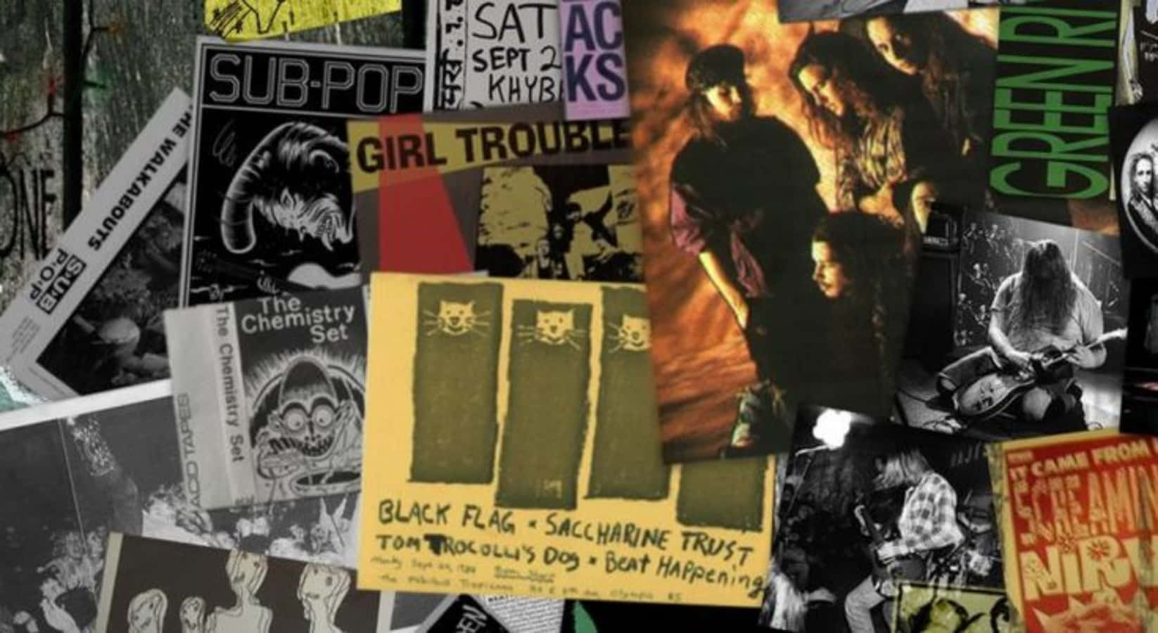 1646x900 Download Rock And Roll 90s Grunge Aesthetic Poster Wallpaper