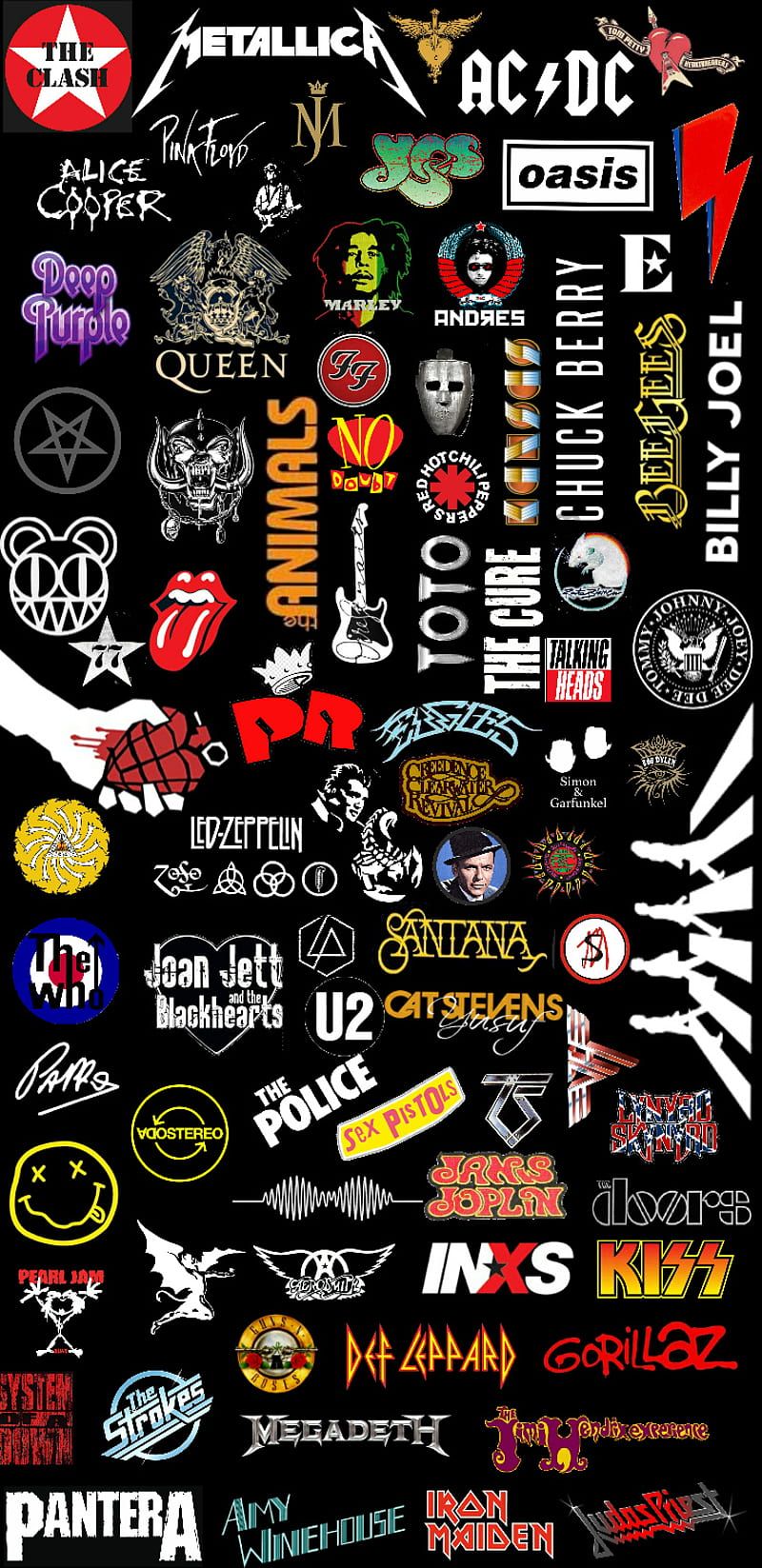 800x1647 Logo band rock, bands, bob, oasis, queen, roll, rolling, romance, stones, HD phone wallpaper