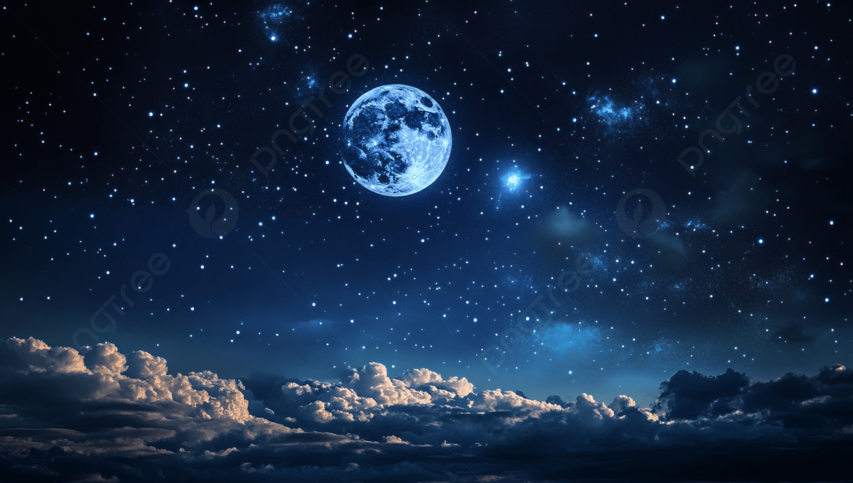 1200x680 Moon And Stars In The Night Sky Background, Moon, Night Sky Background Image And Wallpaper for Free Download
