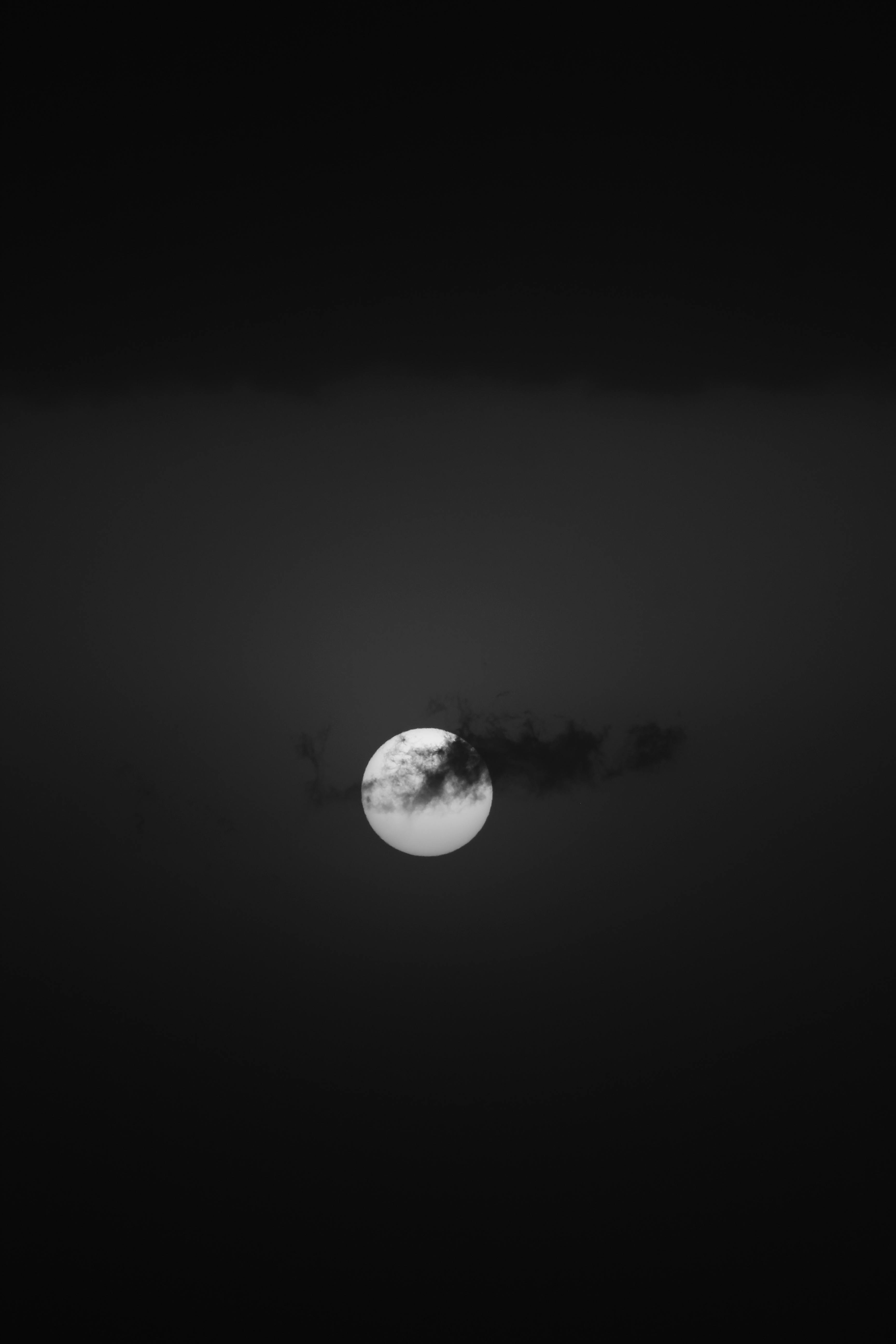 3456x5184 Full Moon in Dark Night Sky · Free