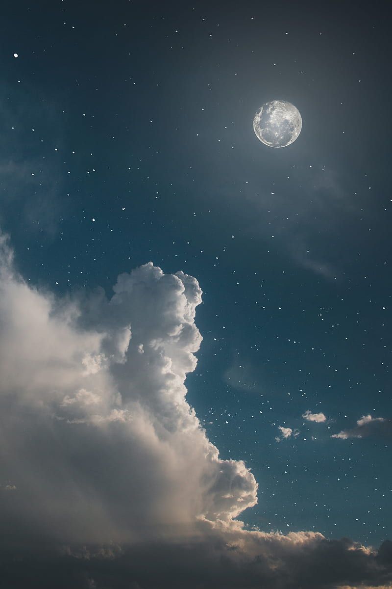 800x1200 Night, moon, sky, space, star, stars, HD phone wallpaper