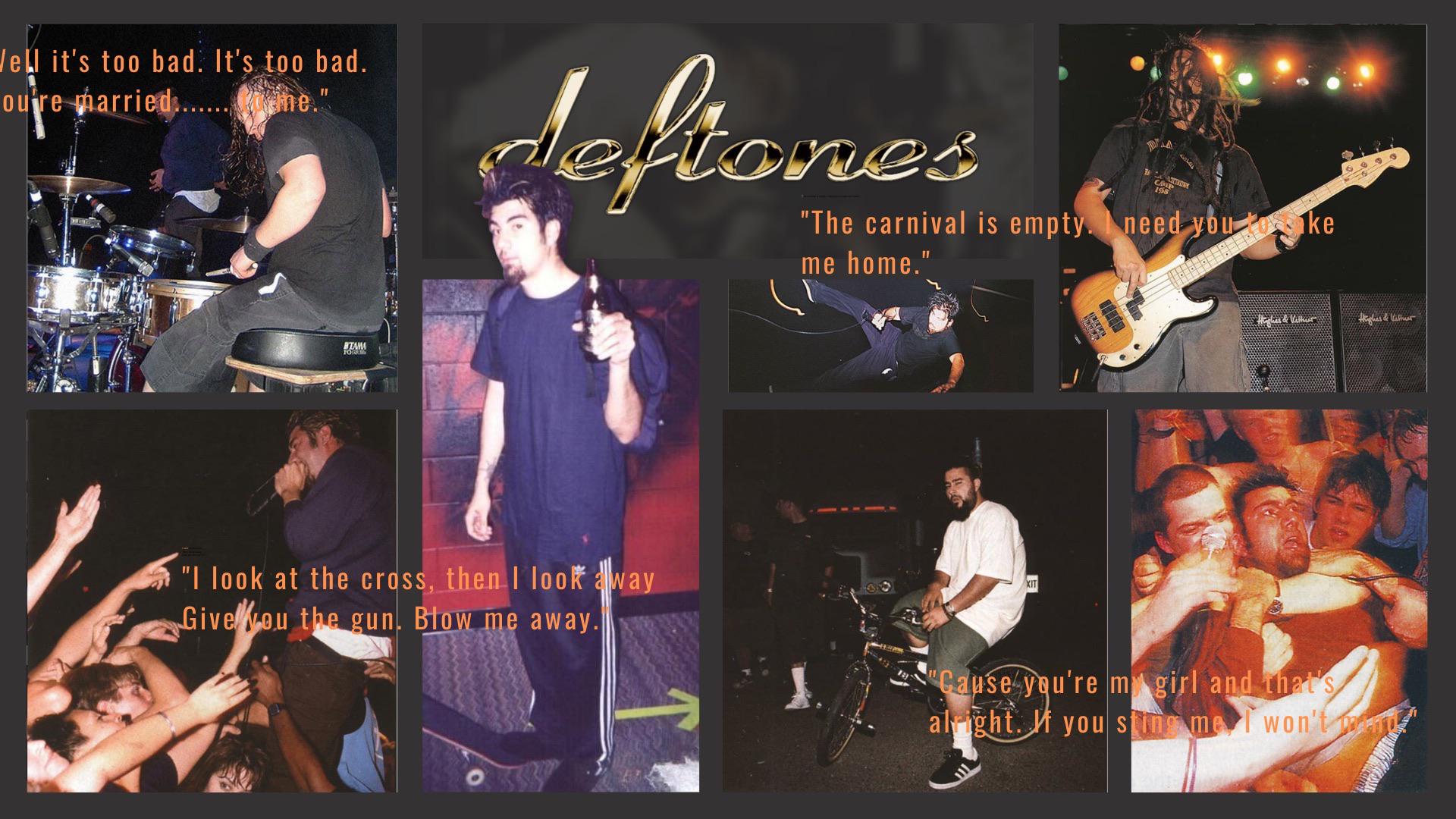1920x1080 Deftones wallpaper an ugly on purpose/ 90s website feel for myself. Thought i'd share it here