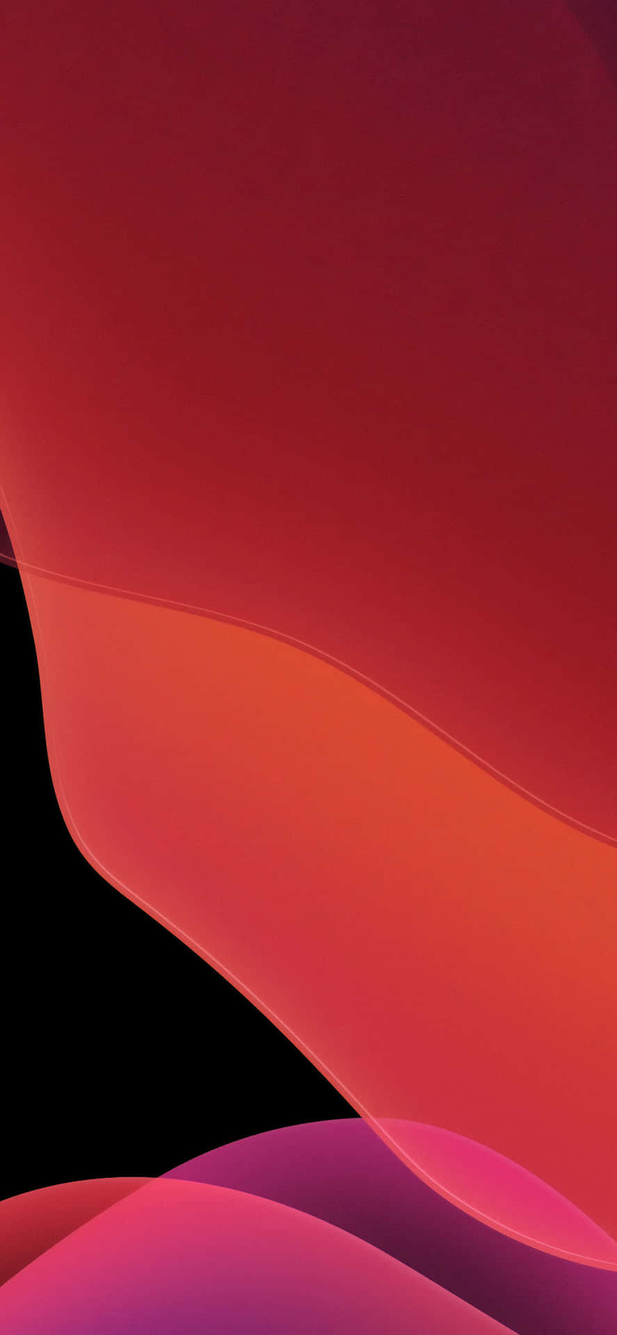 887x1920 Download iOS 13 Orange And Red Aesthetic Background