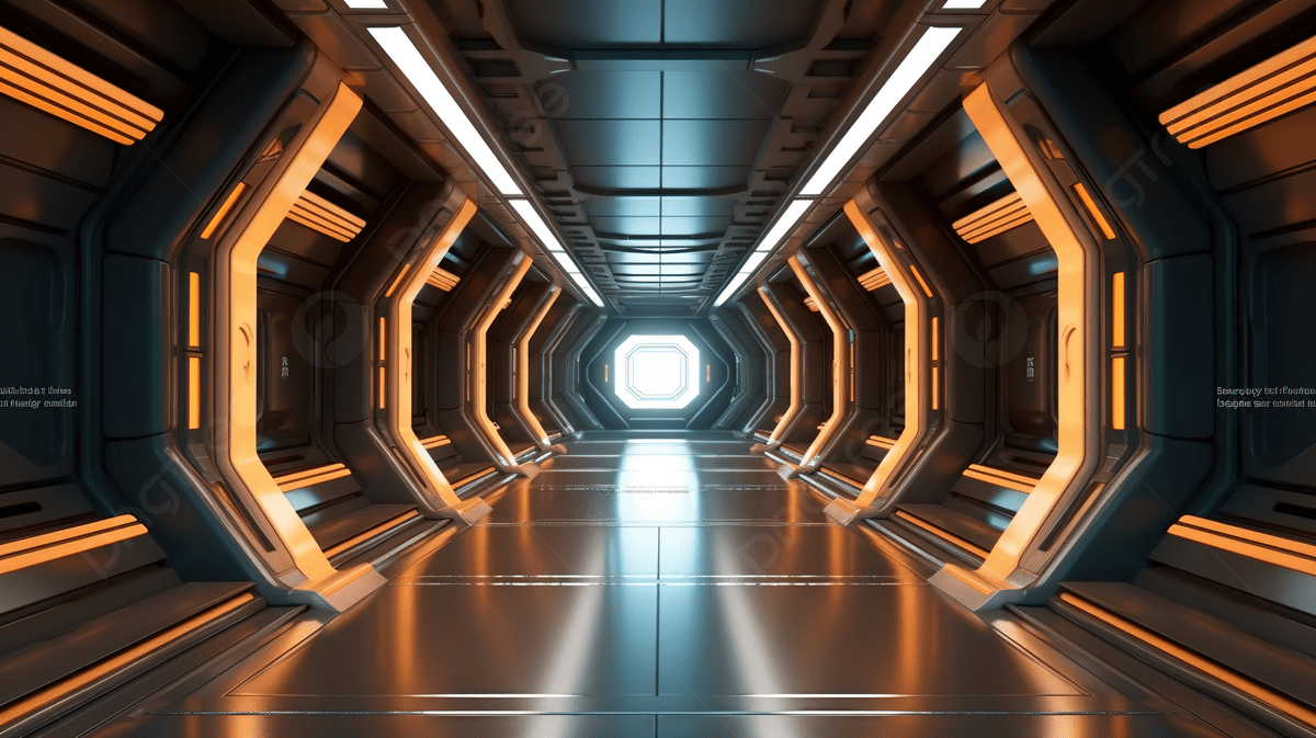 1200x673 Sci Fi Space Vessel Or Station S Futuristic Hallway 3D Rendition Background, Office Wallpaper, Room Wallpaper, Home Wallpaper Background Image And Wallpaper for Free Download