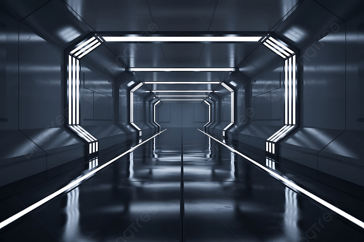 1200x800 Sci Fi Interior Design Featuring High Contrast And Sleek Architecture Background, Futuristic Corridor, Minimalist Architecture, Sci Fi Interior Background Image And Wallpaper for Free Download