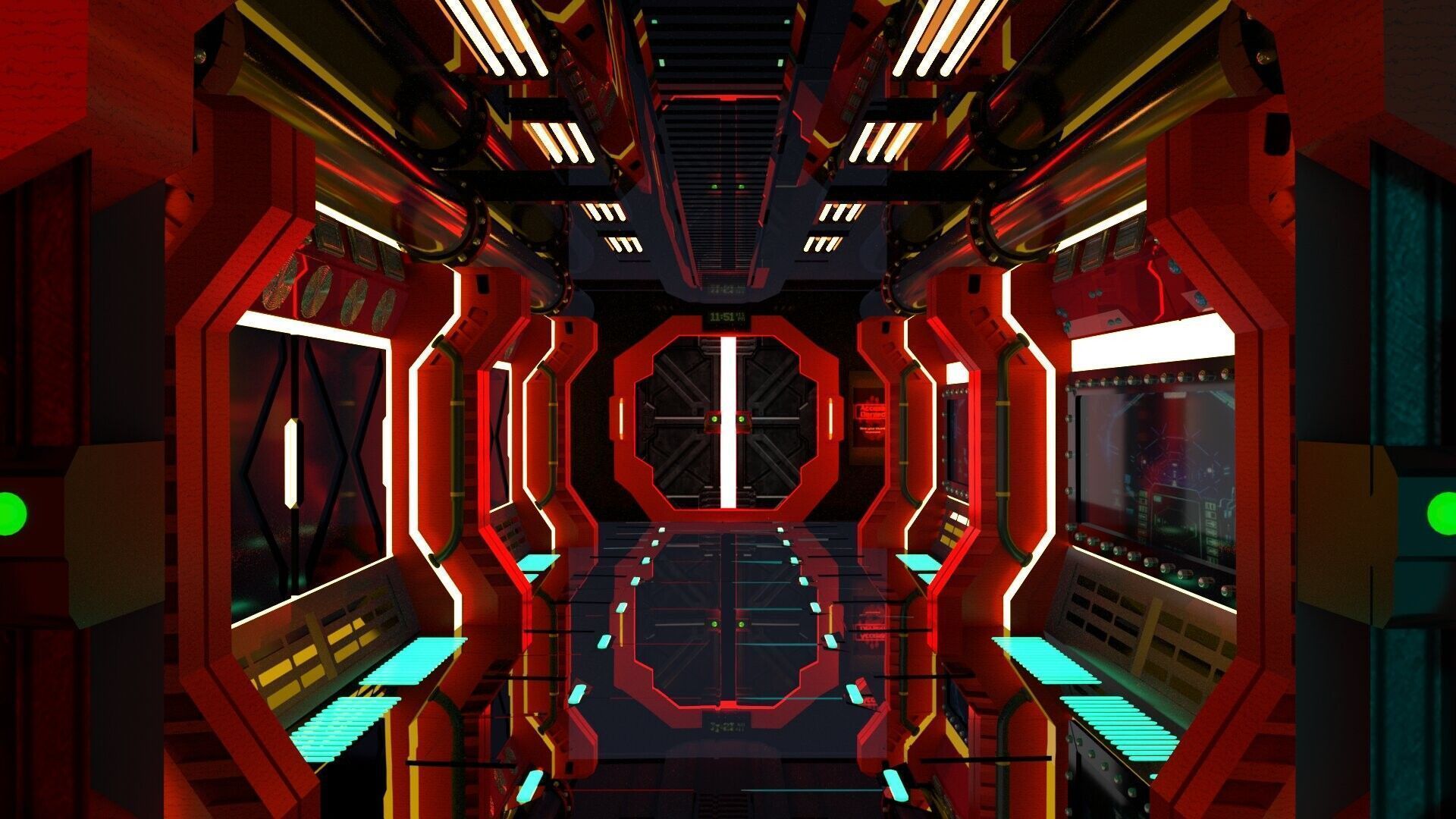 1920x1080 Sci Fi Interior Of A Spaceship