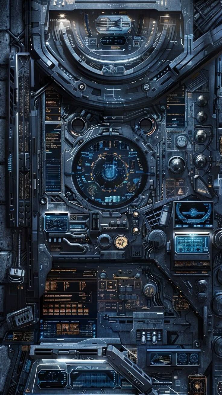 736x1308 Sci Fi Space Station Wall Art
