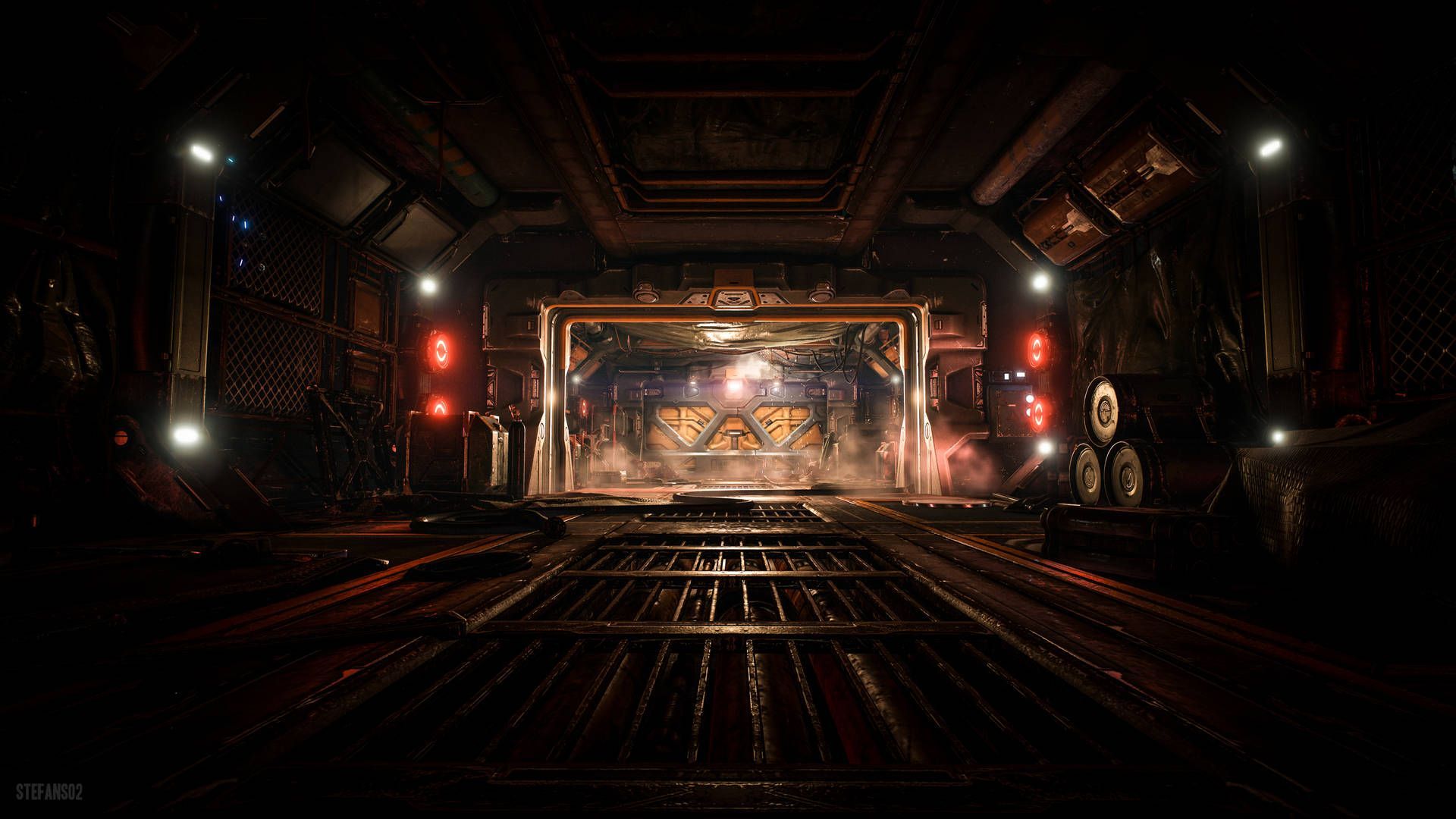 1920x1080 Download Spaceship Interior Doom 4k Wallpaper
