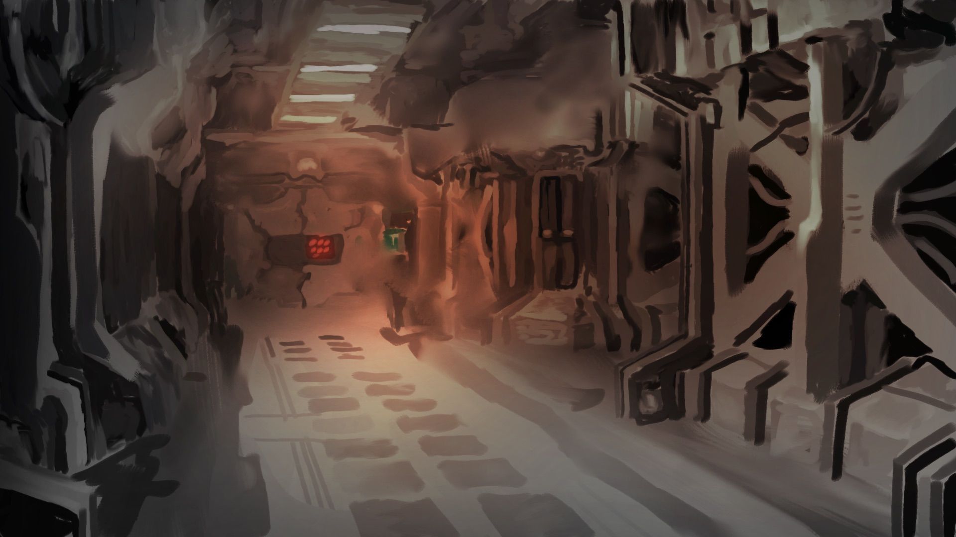 1920x1080 Sci Fi Military Base Interior