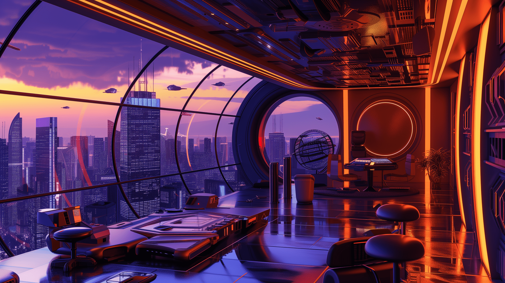1920x1076 Futuristic Sci Fi Interior HD Wallpaper