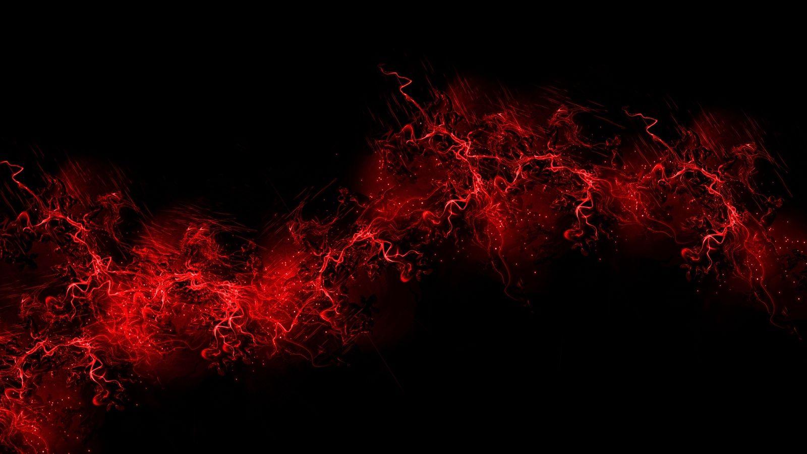 1600x900 Download wallpaper 1600x900 black background, red, color, paint