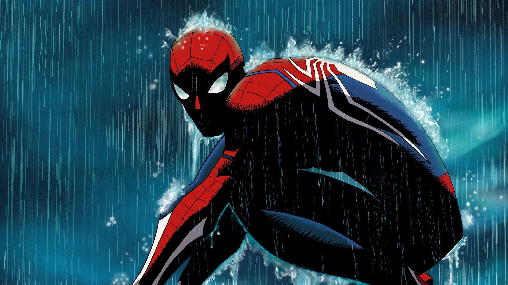 2000x1125 Wallpaper rain, Marvel, Comics, Peter