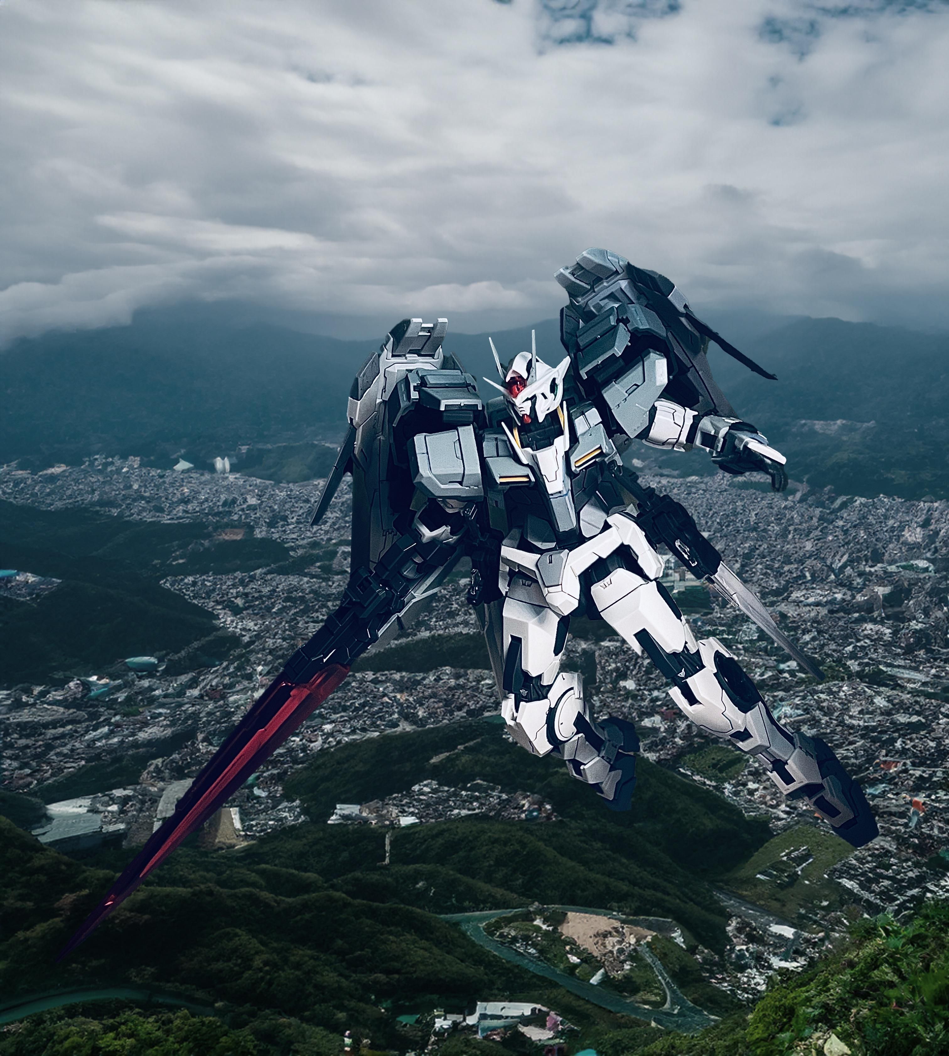 3024x3366 RG) Gundam 00 Raiser scouring the skies of Taipei, TW