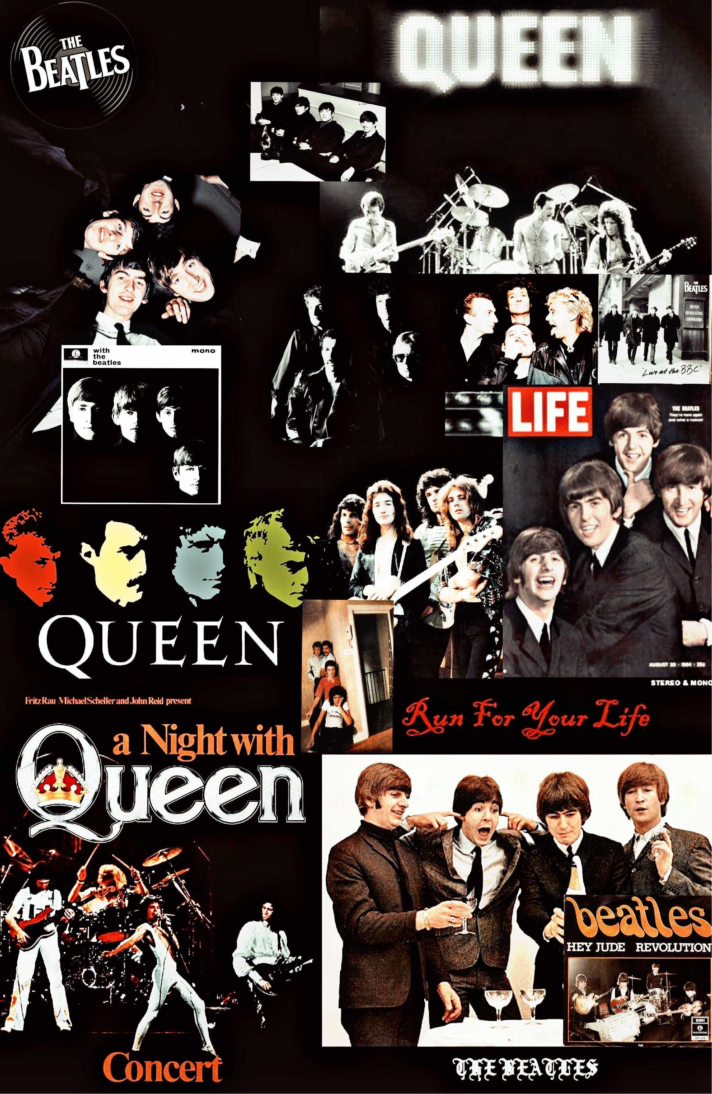 2337x3589 Queen x The Beatles wallpaper #queen #queenband #thebeatles #band