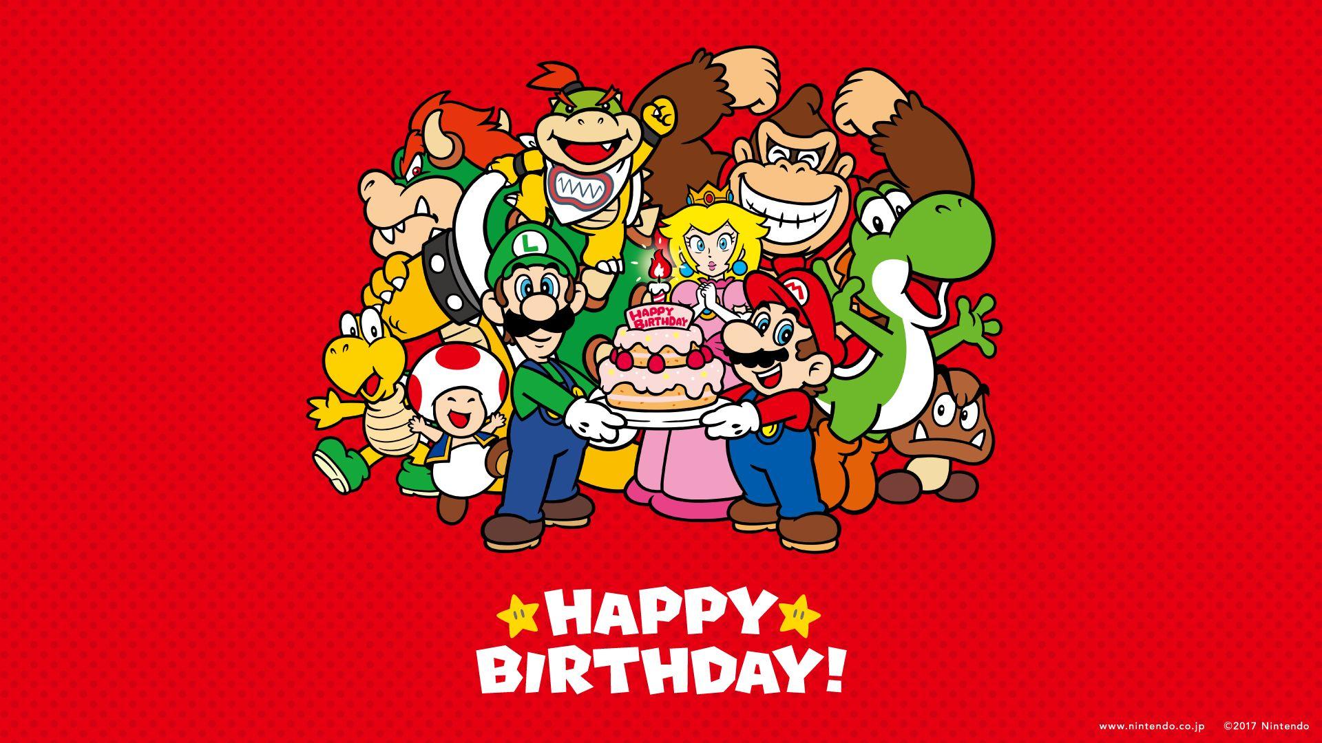 1920x1080 Nintendo releases Super Mario Happy Birthday wallpaper. The GoNintendo Archives