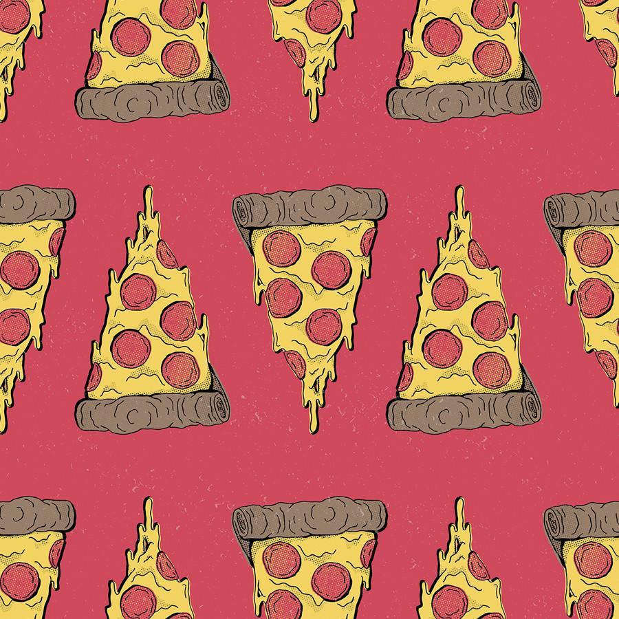 900x900 Pizza Party. Removable Peel and Stick Wallpaper