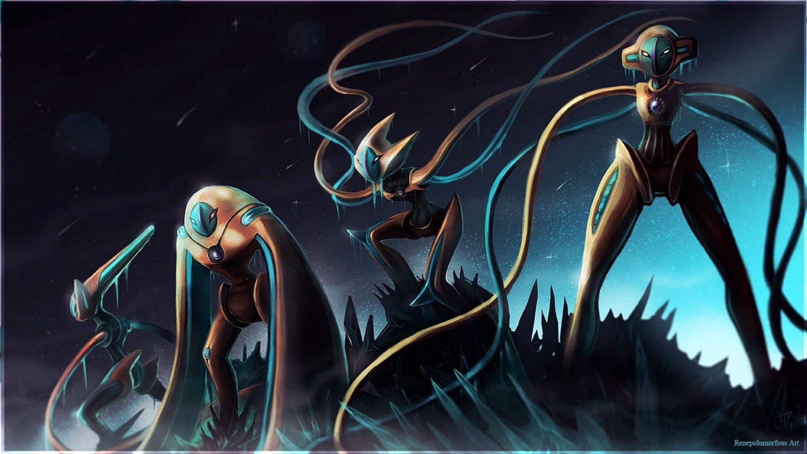 1600x900 Deoxys (Pokemon) wallpaper HD for desktop background