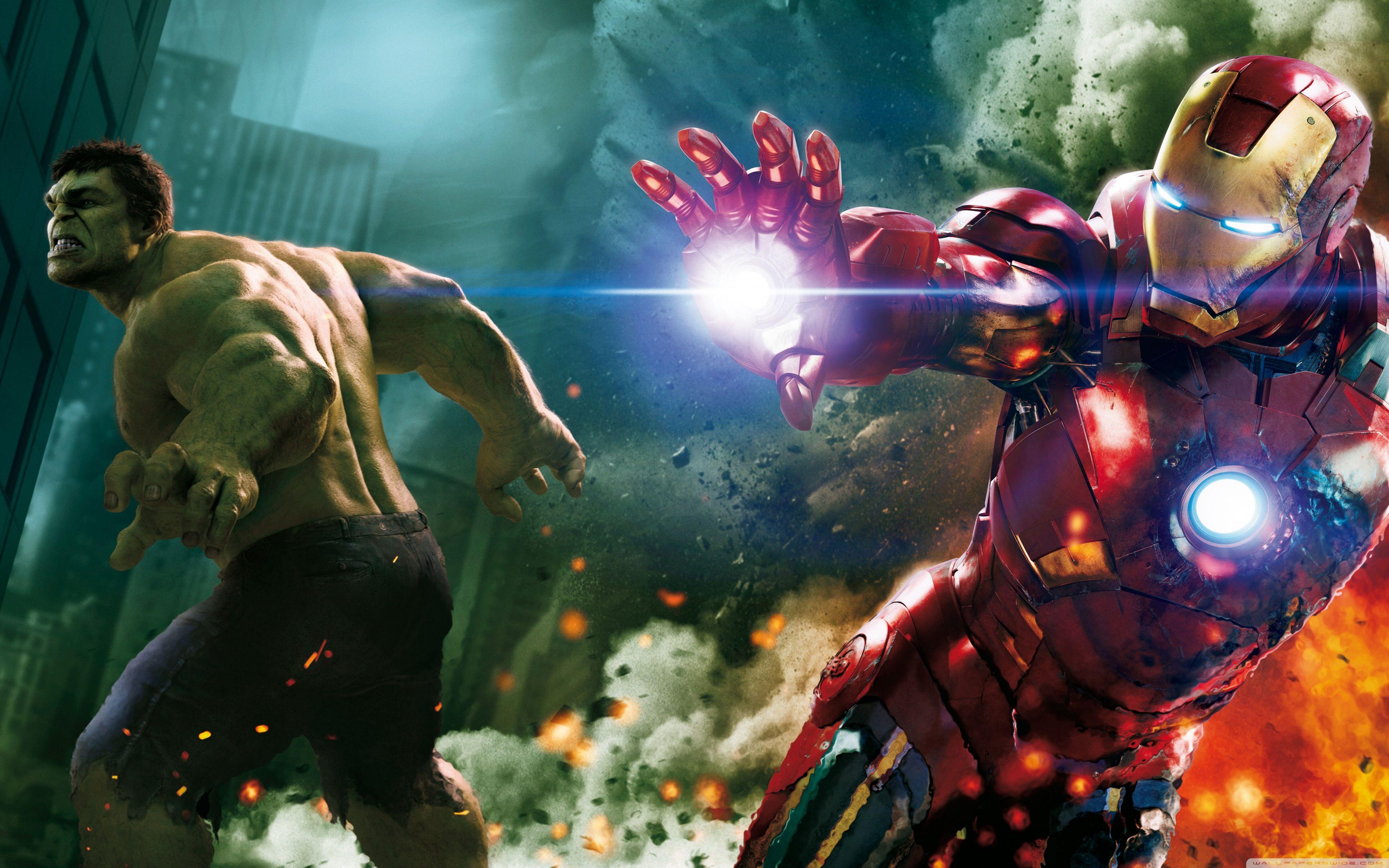 3840x2400 Hd Hulk And Ironman Wallpaper
