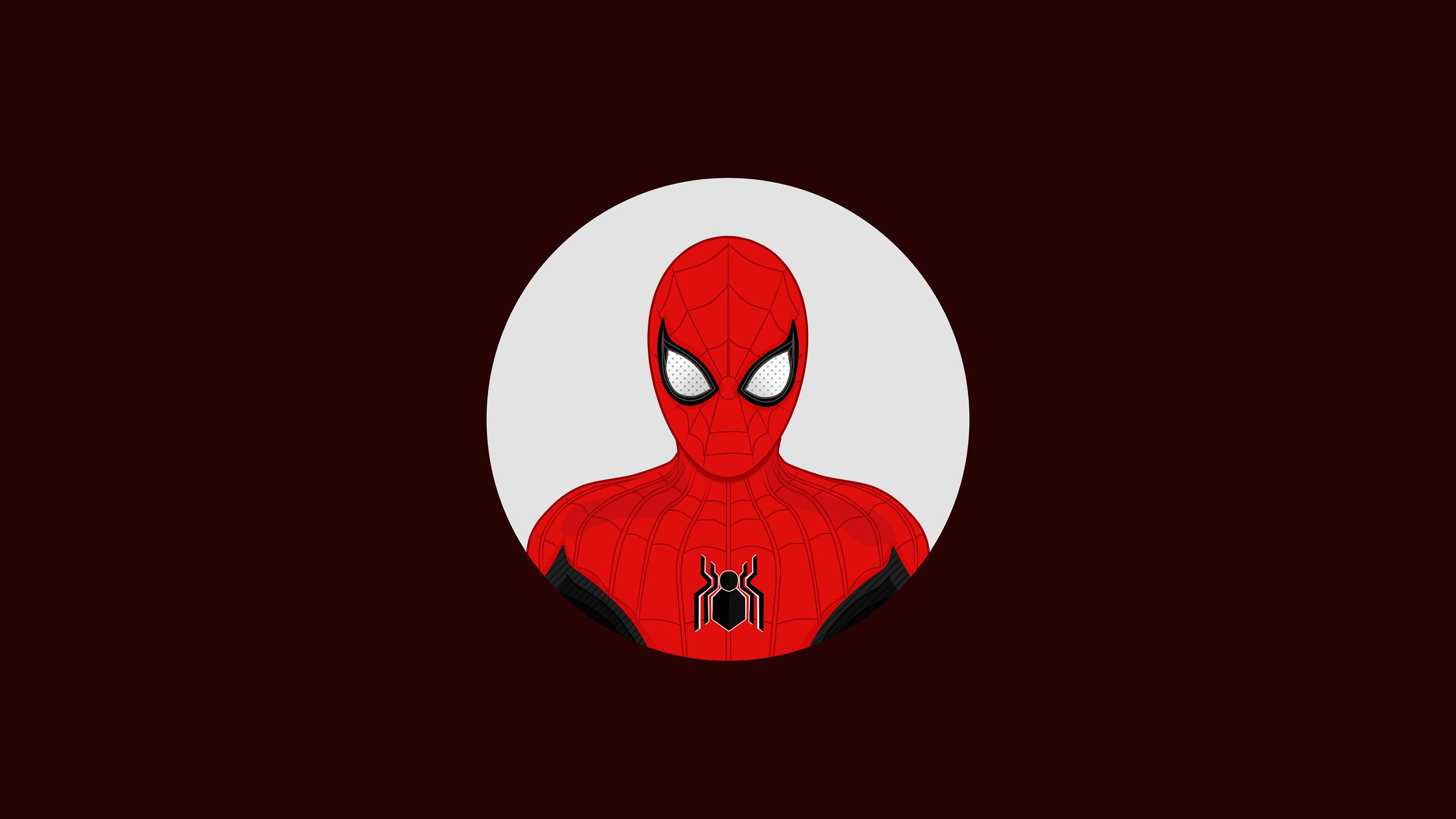 Minimalist Spiderman 4K Wallpaper