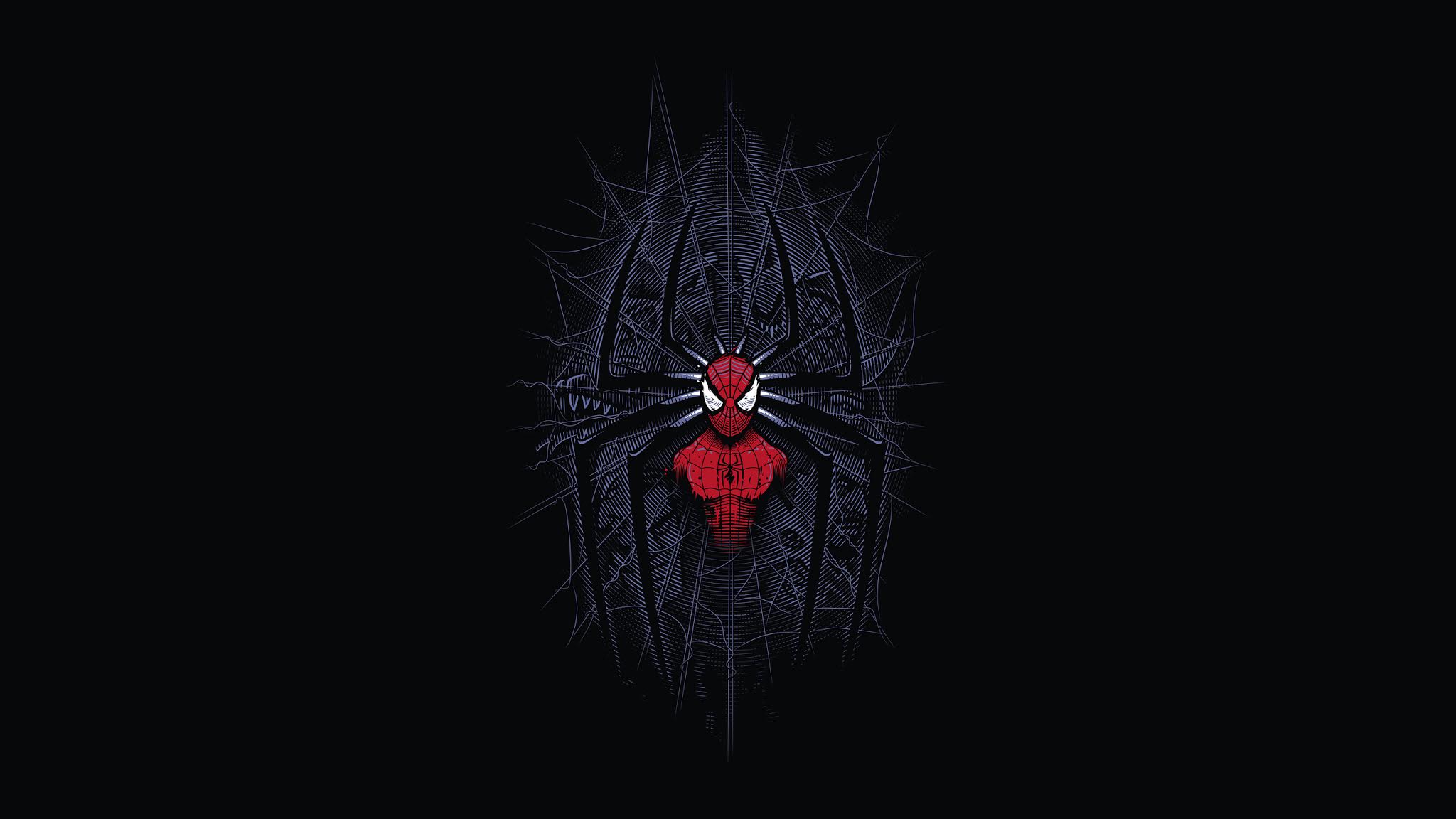 2048x1152 Spiderman Minimalist Wallpaper