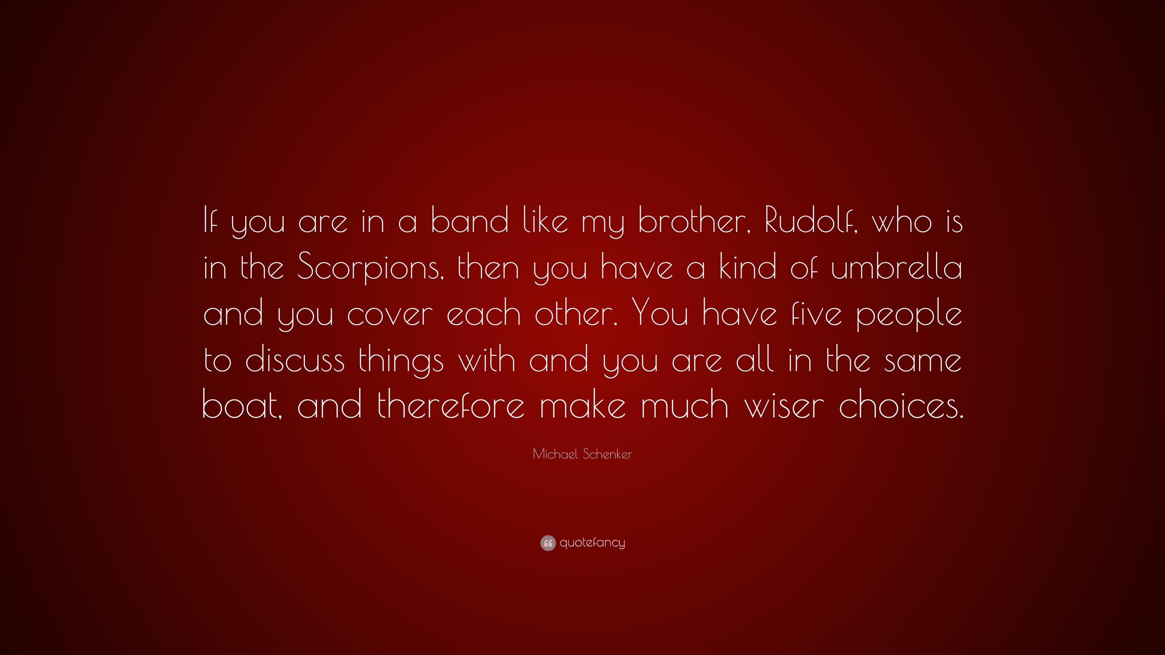 3840x2160 Michael Schenker Quote: “If you are in a band like my brother