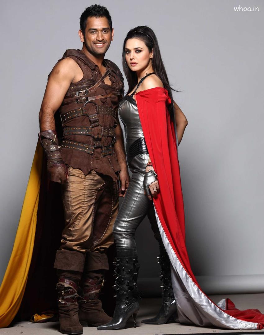 850x1079 Preity Zinta And Dhoni, Download Wallpaper