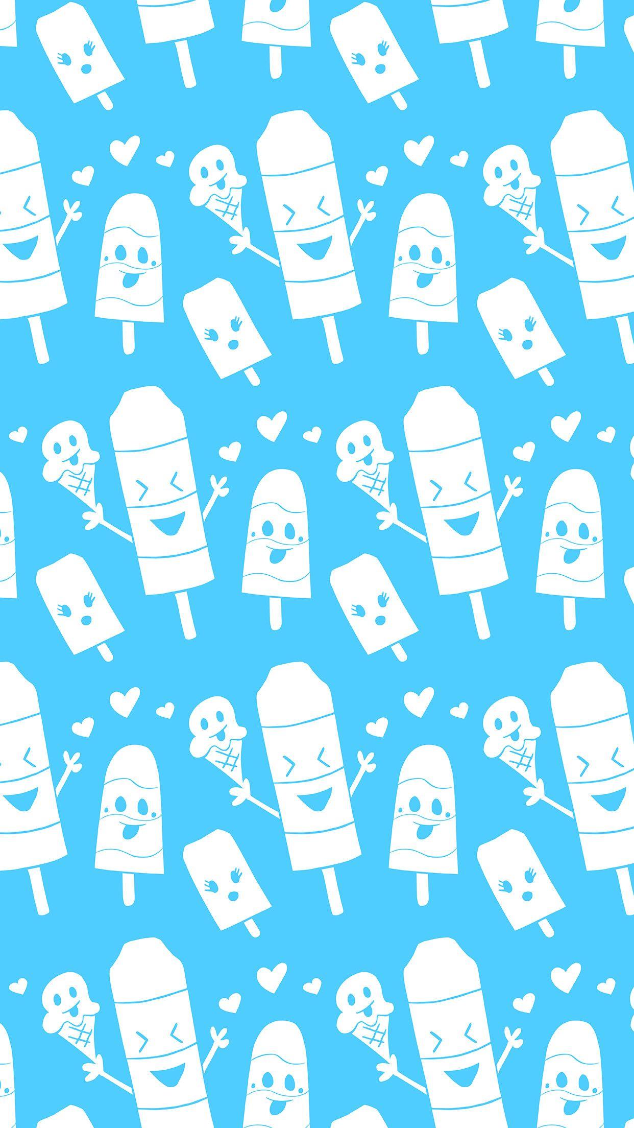 1242x2208 Cute Blue Wallpaper